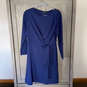 Navy blue soft lyocell fabric dress.